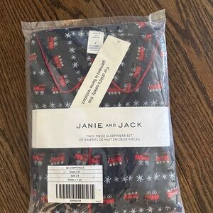 Janie and Jack Kids Pajama Set - Red and Black